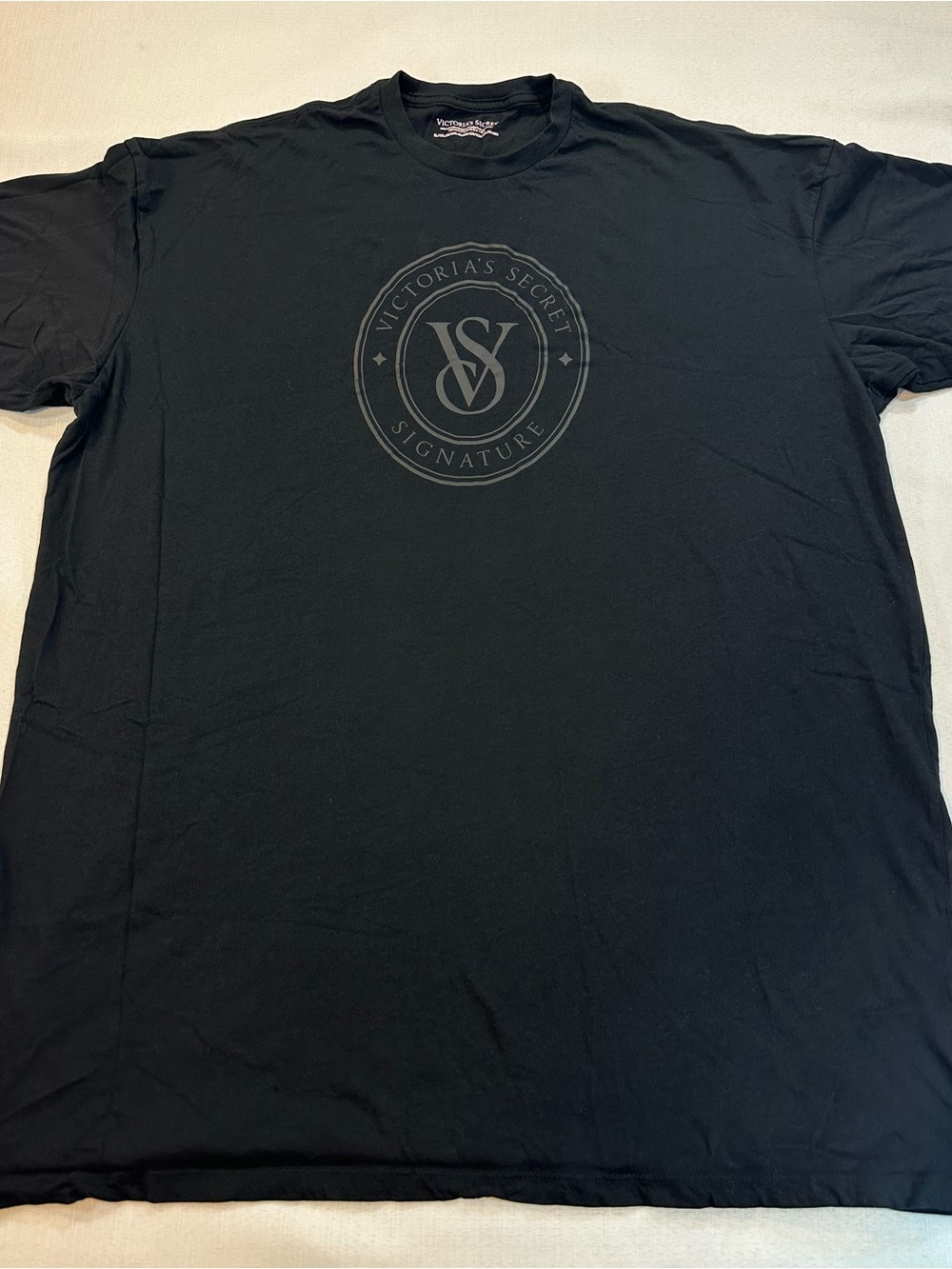 Victoria’s Secret Signature Logo Black Oversized Tee XL XXL